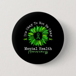 Bóton Redondo 5.08cm Está Tudo Bem Não Estar Bem Conscientização da Saú