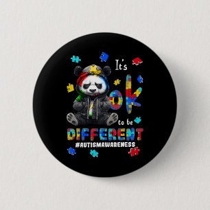 Bóton Redondo 5.08cm Está tudo bem ser diferente no Panda do Autismo