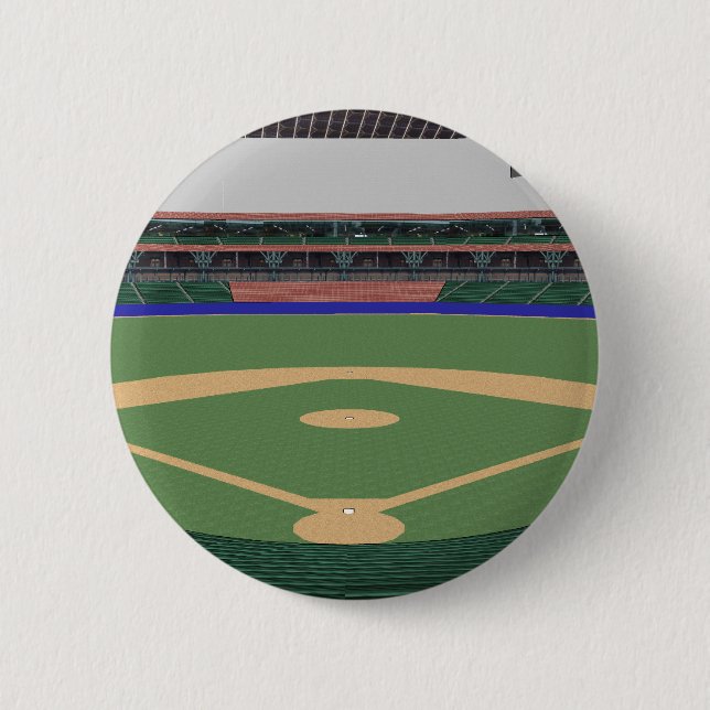 Bóton Redondo 5.08cm Estádio de basebol: modelo 3D: (Frente)