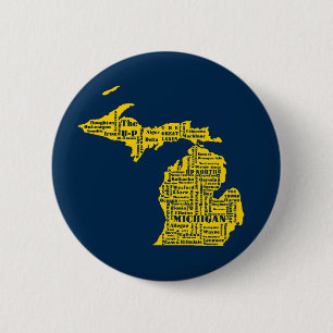 Bóton Redondo 5.08cm Estado Azul Amarelo e Marinho das cidades de Michi