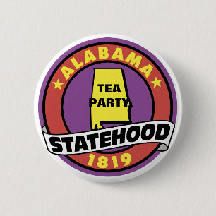 BÓTON REDONDO 5.08CM ESTADO DO TEA PARTY