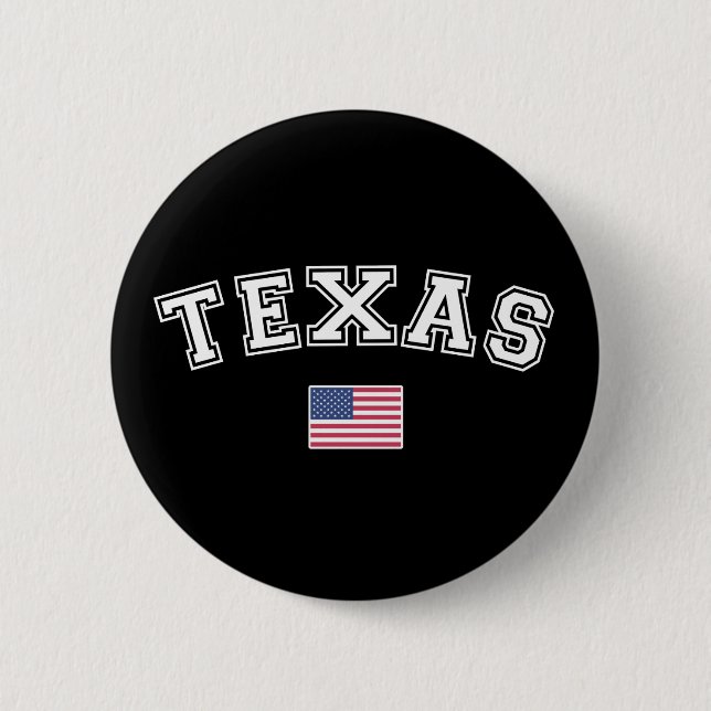 Bóton Redondo 5.08cm Estado do Texas EUA Flag T-Shirt (Frente)