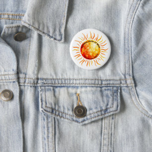 Bóton Redondo 5.08cm Estado mental de sol, Preocupações deixadas para t