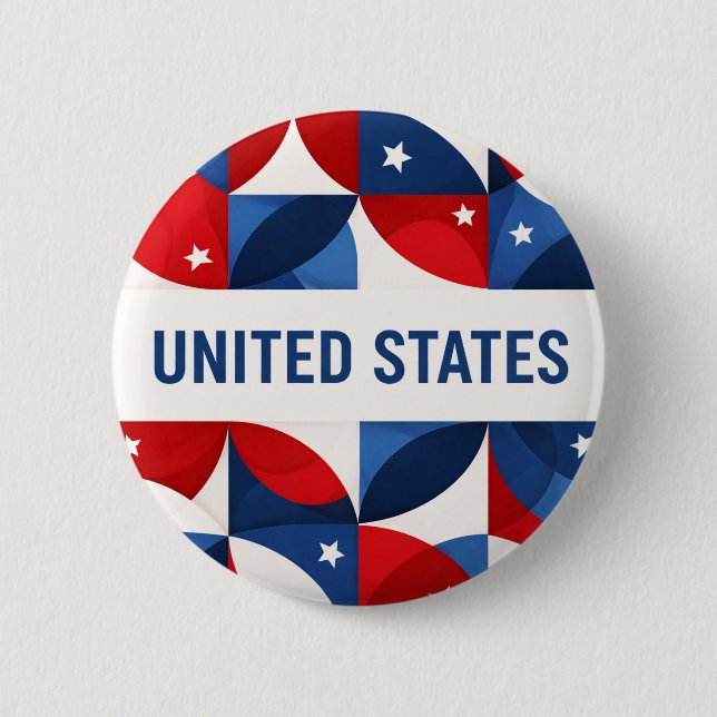 Bóton Redondo 5.08cm Estados Unidos (Frente)