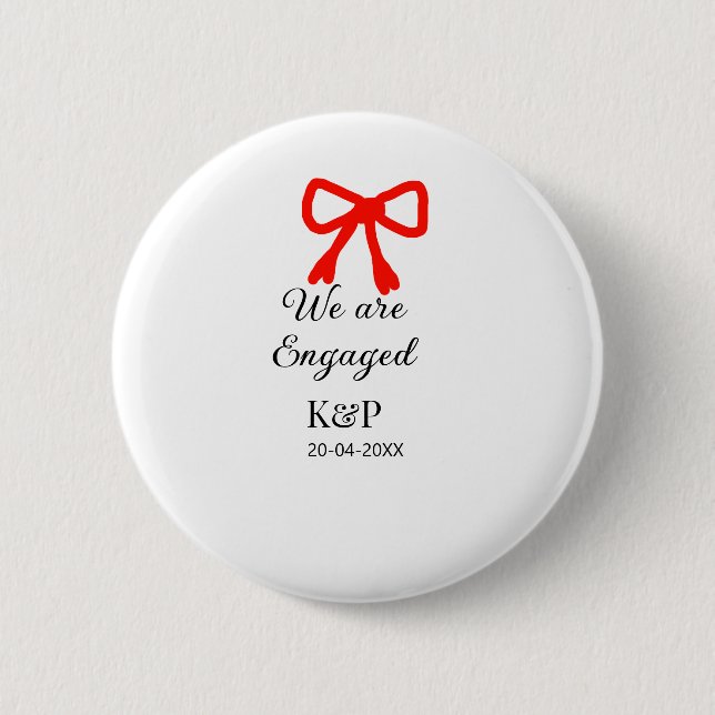 Bóton Redondo 5.08cm Estamos engajados a adicionar a letra vermelha arc (Frente)