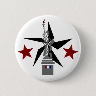 Bóton Redondo 5.08cm estátua da liberdade