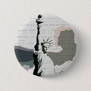 Bóton Redondo 5.08cm Estátua da Pop da Liberdade