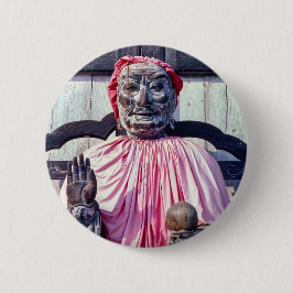 Bóton Redondo 5.08cm Estátua de Pindola Bharadvaja em Nara - Japão
