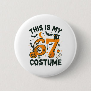 Bóton Redondo 5.08cm Este é o meu disfarce de Halloween 67 Meme de dize