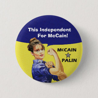 Bóton Redondo 5.08cm Este independente para McCain!