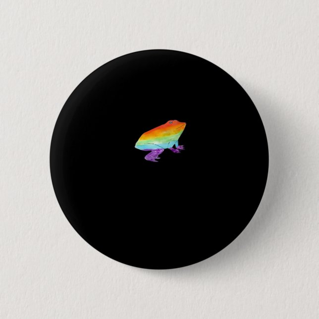 Bóton Redondo 5.08cm Estilo Clássico de Sapo Gay Goblincore (Frente)