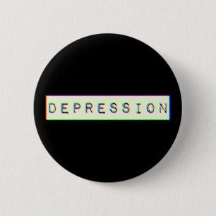 Bóton Redondo 5.08cm Estilo de Ecrã de TV Antigo Depressão