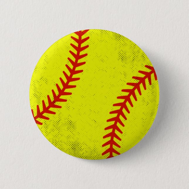 Bóton Redondo 5.08cm Estilo de Jogo de Softball Retro Athletic Fastpitc (Frente)