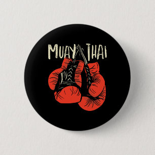 Bóton Redondo 5.08cm Estilo de luta de boxe tailandesa feroz para kickb