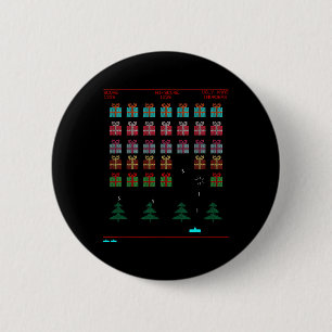 Bóton Redondo 5.08cm Estilo de Natal - Jogo de Vídeo Retroativo