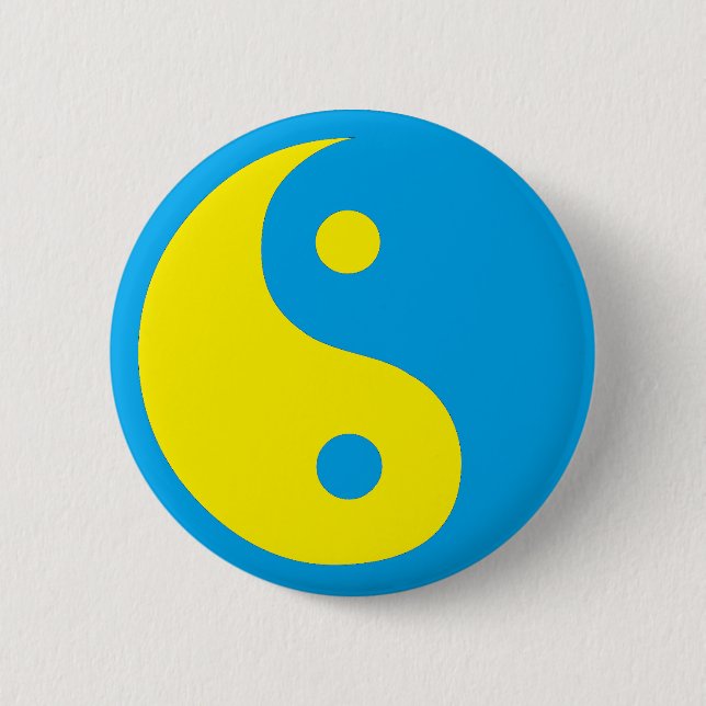 Bóton Redondo 5.08cm Estilo do sueco de Yin Yang (Frente)