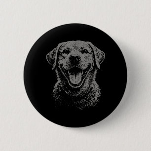 Bóton Redondo 5.08cm Estilo Grunge Vintage Labrador Amante de Cães Retr