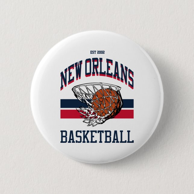 Bóton Redondo 5.08cm Estilo Varsity New Orleans Basball (Frente)