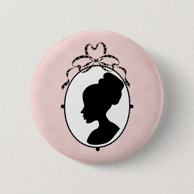 Bóton Redondo 5.08cm Estilo Vitoriano 60 Cameo (Frente)