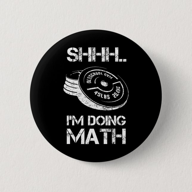Bóton Redondo 5.08cm Estou a fazer um trabalho de educação matemática (Frente)