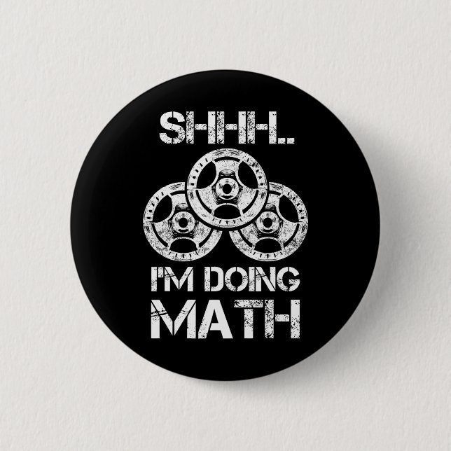 Bóton Redondo 5.08cm Estou a fazer um trabalho de educação matemática (Frente)