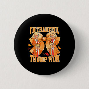Bóton Redondo 5.08cm Estou agradecido Trump venceu 2024 Trump Ação de G