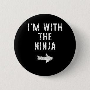 Bóton Redondo 5.08cm Estou com o golpe de fantasia de Ninja