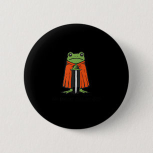 Bóton Redondo 5.08cm Estou Esgotado M'lord Funny Knight Frog Meme Rapaz