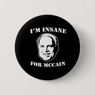 BÓTON REDONDO 5.08CM ESTOU INSANO POR MCCAIN
