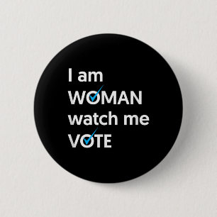 Bóton Redondo 5.08cm Estou Mulher Que Me Assista Votar 2024 Votação Em