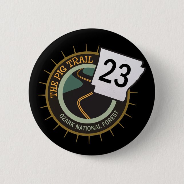 Bóton Redondo 5.08cm Estrada da motocicleta de Arkansas da estrada 23 (Frente)