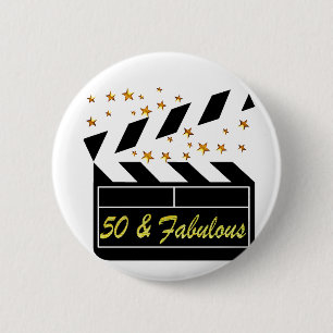 BÓTON REDONDO 5.08CM ESTRELA DE FILME DE 50 ANOS