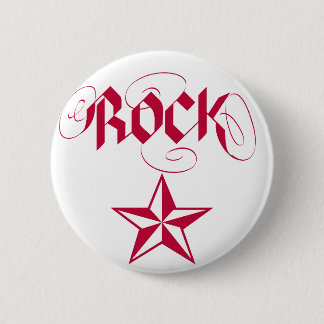 Bóton Redondo 5.08cm Estrela do rock