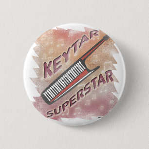 Bóton Redondo 5.08cm Estrela mundial de Keytar