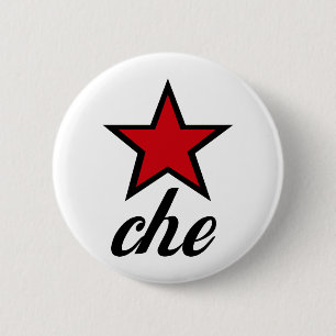 Bóton Redondo 5.08cm Estrela vermelha Che Guevara!