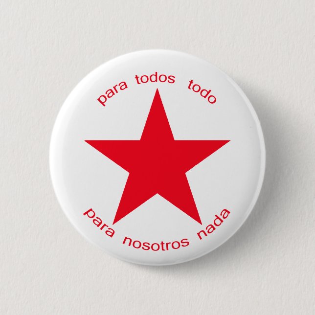 Bóton Redondo 5.08cm Estrela vermelha Zapatista (Frente)
