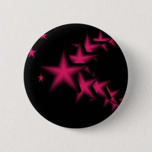 Bóton Redondo 5.08cm Estrelas cor-de-rosa