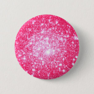 Bóton Redondo 5.08cm Estrelas cor-de-rosa brilhantes