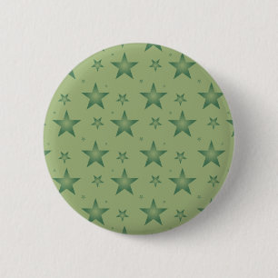 Bóton Redondo 5.08cm Estrelas Elegante e Na moda em Verde Sage