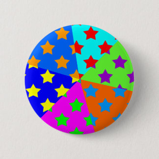 Bóton Redondo 5.08cm Estrelas Psicodélicas de Doce
