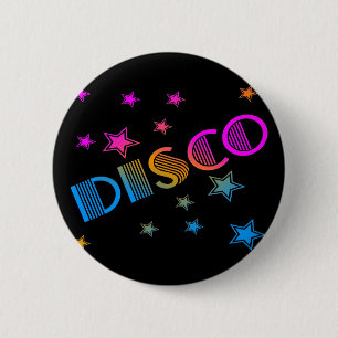Bóton Redondo 5.08cm ESTRELAS RETROS do DISCO dos anos 80 do TIGRE de
