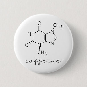 Bóton Redondo 5.08cm Estrutura da Cafeína