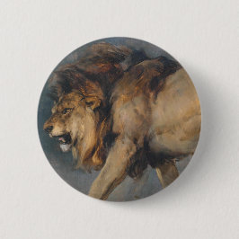 Bóton Redondo 5.08cm Estudo de um Leão (por Edwin Henry Landseer)