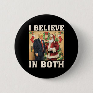 Bóton Redondo 5.08cm Eu Acredito Em Tremor E Papais noeis Engraçados Pr