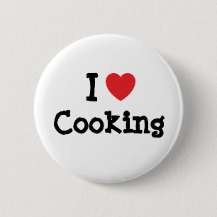 Bóton Redondo 5.08cm Eu adoro Cozinhar personalizado personalizado pers