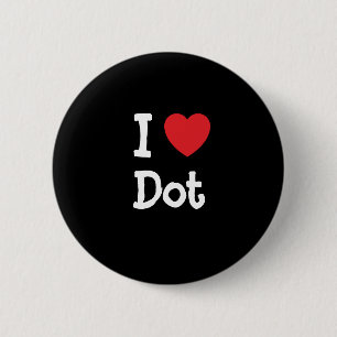 Bóton Redondo 5.08cm Eu adoro Dot Heart Shirt