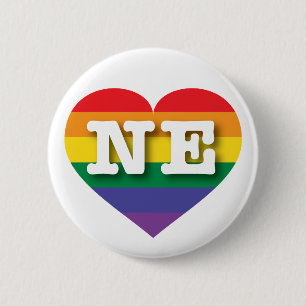 Bóton Redondo 5.08cm Eu adoro Nebraska Orgulho gay