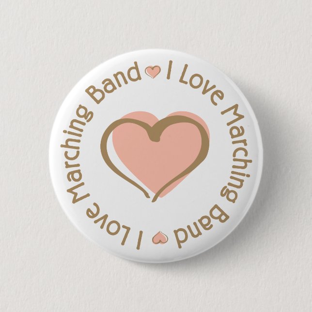 Bóton Redondo 5.08cm Eu amo a banda do coração - personalizada (Frente)
