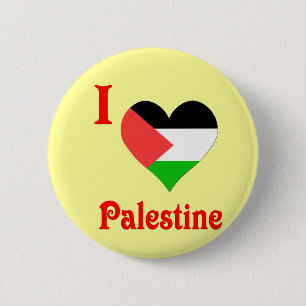 Bóton Redondo 5.08cm Eu amo a bandeira de Palestina