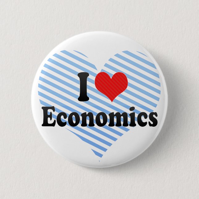 Bóton Redondo 5.08cm Eu amo a economia (Frente)